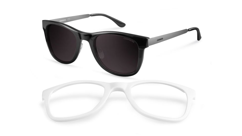 Carrera 5023/S Single Vision Prescription Sunglasses CA5023S-09CQ-NR-5222 - Frame Color Ruthenium Black, Lens Diameter 52 mm