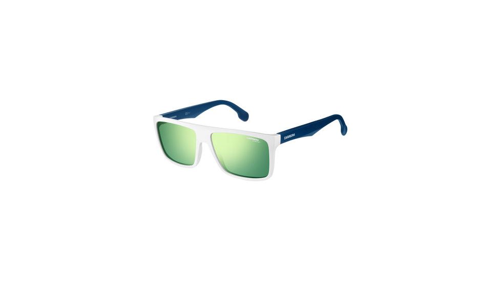 Carrera 5039/S Single Vision Prescription Sunglasses CA5039S-0WWK-Z9-5816 - Lens Diameter 58 mm, Frame Color Matte White Blue
