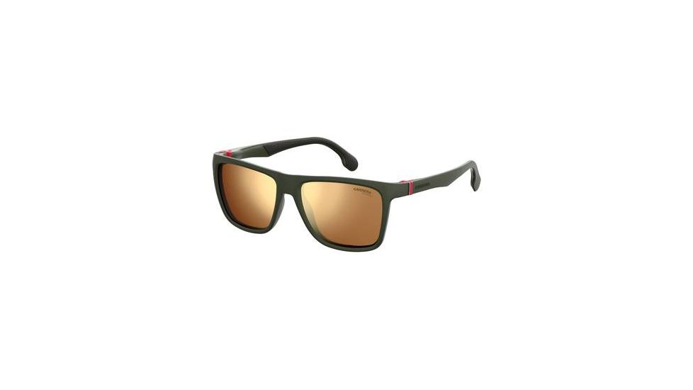 Carrera 5047/S Sunglasses CA5047S-0DLD-K1-5617 - Matte Green Military Frame, Brown Gold Sp Lenses, Lens Diameter 56mm, Distance Between Lenses 17mm