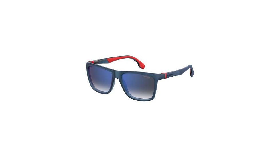 Carrera 5047/S Sunglasses CA5047S-0IPQ-KM-5617 - Matte Bl Blue Frame, Gray Multi Deg Lenses, Lens Diameter 56mm, Distance Between Lenses 17mm