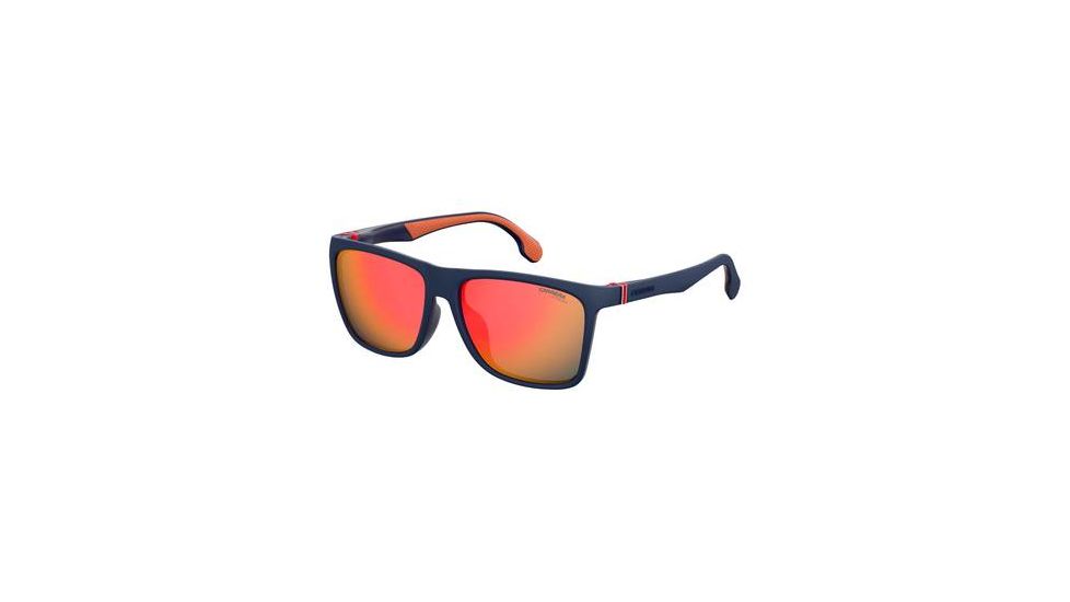 Carrera 5049/F/S Sunglasses CA5049FS-0FLL-UW-5817 - Matte Blue Frame, Orange Flash Ml Lenses, Lens Diameter 58mm, Distance Between Lenses 17mm