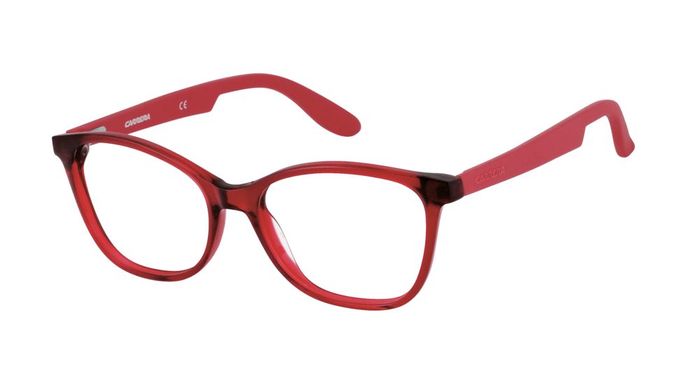 Carrera 5501 Eyeglass Frames CA5501-0BDA-5217 - Burgundy Matte Red Frame, Lens Diameter 52mm, Distance Between Lenses 17mm