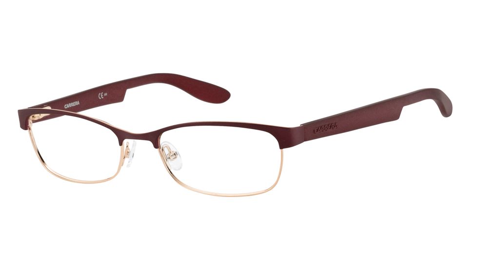 Carrera 5509 Progressive Prescription Eyeglasses CA5509-0DCI-5317 - Red Gold Burgundy Frame, Lens Diameter 53mm, Distance Between Lenses 17mm