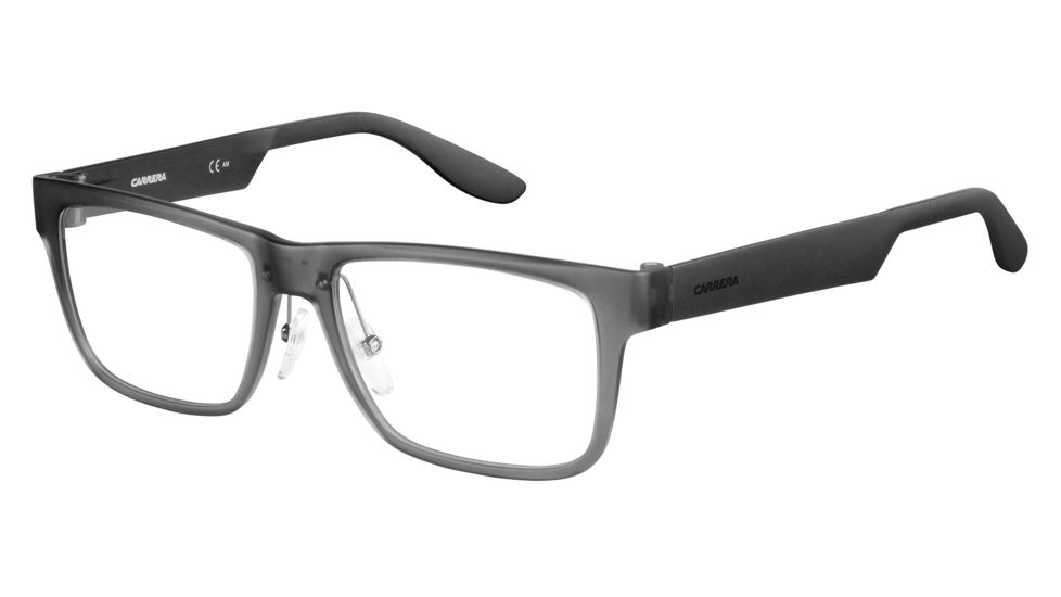 Carrera 5534 Single Vision Prescription Eyeglasses CA5534-0MVE-5317 - Gray / Matte Black Frame, Lens Diameter 53mm, Distance Between Lenses 17mm