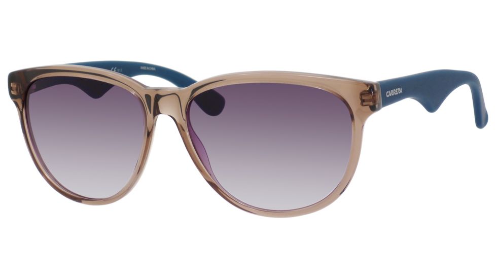 Carrera 6004/S Sunglasses CA6004S-0BFG-5M-5515 - Transparent Brown Frame, Gray Gradient Aqua Lenses, Lens Diameter 55mm, Distance Between Lenses 15mm