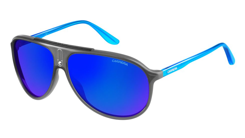 Carrera 6015/S Sunglasses CA6015S-0N65-Z0-6112 - Gray Blue Frame, Ml Blue Lenses, Lens Diameter 61mm, Distance Between Lenses 12mm