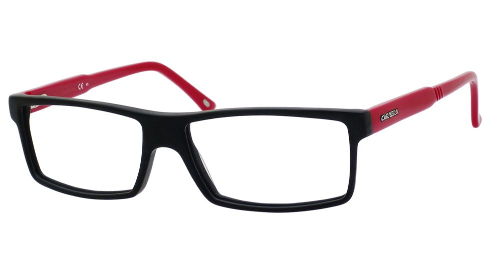 Carrera 6175 Bifocal Prescription Eyeglasses CA6175-0TPH-5415 - Matte Black / Red Frame, Lens Diameter 54mm, Distance Between Lenses 15mm