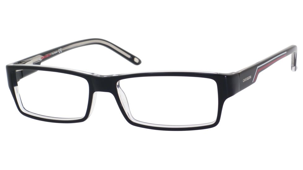 Carrera 6184 Bifocal Prescription Eyeglasses CA6184-07C5-5215 - Black Crystal Frame, Lens Diameter 52mm, Distance Between Lenses 15mm