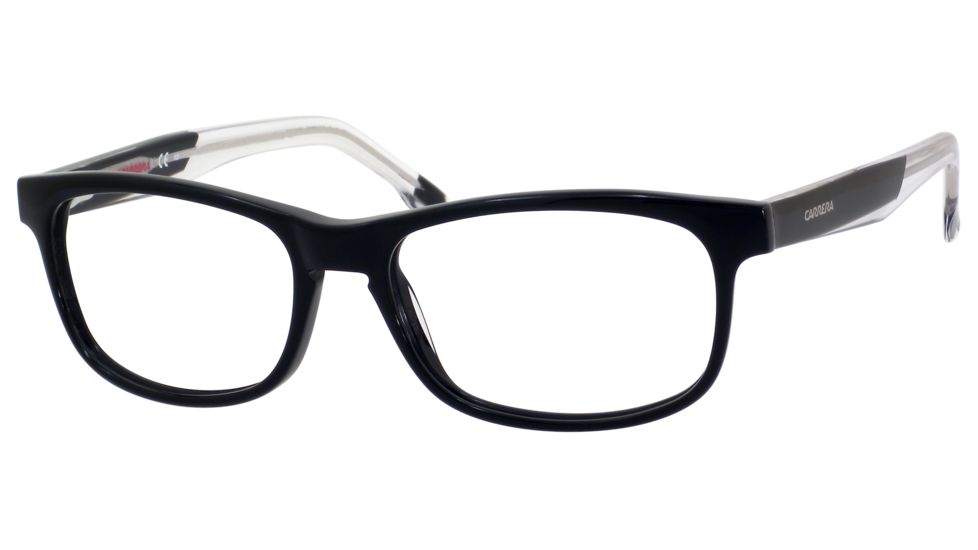Carrera 6196 Bifocal Prescription Eyeglasses CA6196-0RVU-5216 - Black / Black Crystal Frame, Lens Diameter 52mm, Distance Between Lenses 16mm