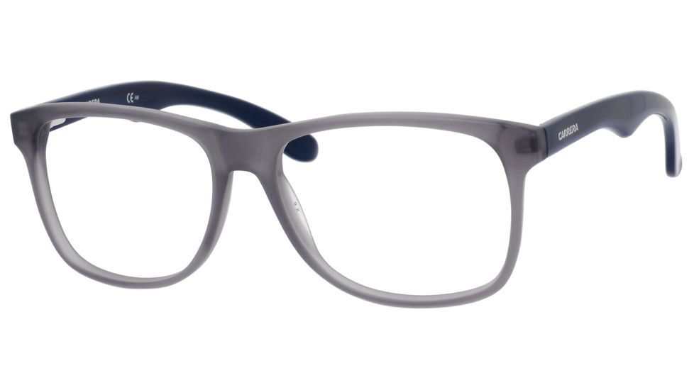 Carrera 6603 Eyeglass Frames CA6603-0BEO-5516 - Gray Matte / Blue Frame, Lens Diameter 55mm, Distance Between Lenses 16mm