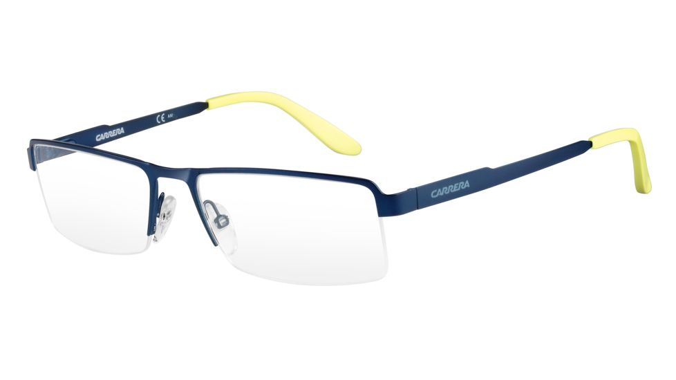 Carrera 6631 Progressive Prescription Eyeglasses CA6631-05R1-5417 - Semi Matte Blue Frame, Lens Diameter 54mm, Distance Between Lenses 17mm