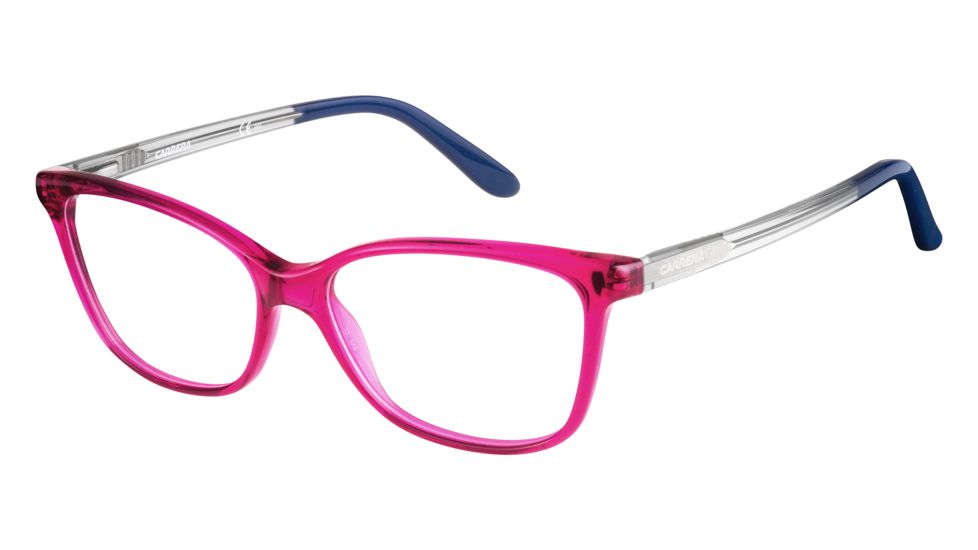 Carrera 6646 Single Vision Prescription Eyeglasses CA6646-0QLJ-5215 - Fchs Light Gray Frame, Lens Diameter 52mm, Distance Between Lenses 15mm