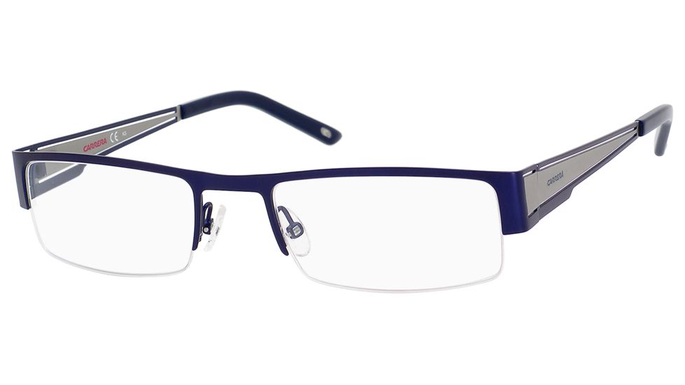 Carrera 7548 Eyeglass Frames CA7548-086I-5320 - Matte Blue / Ruthenium Frame, Lens Diameter 53mm, Distance Between Lenses 20mm