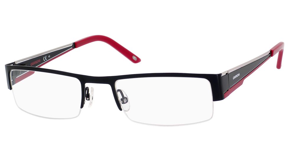Carrera 7548 Eyeglass Frames CA7548-0IAM-5320 - Black Red Frame, Lens Diameter 53mm, Distance Between Lenses 20mm