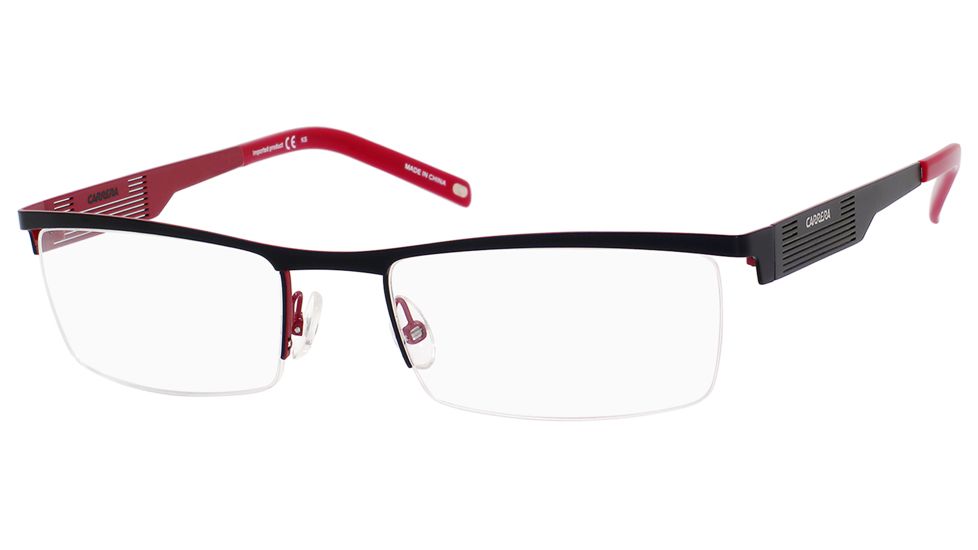 Carrera 7567 Progressive Prescription Eyeglasses CA7567-0IAM-5319 - Black Red Frame, Lens Diameter 53mm, Distance Between Lenses 19mm