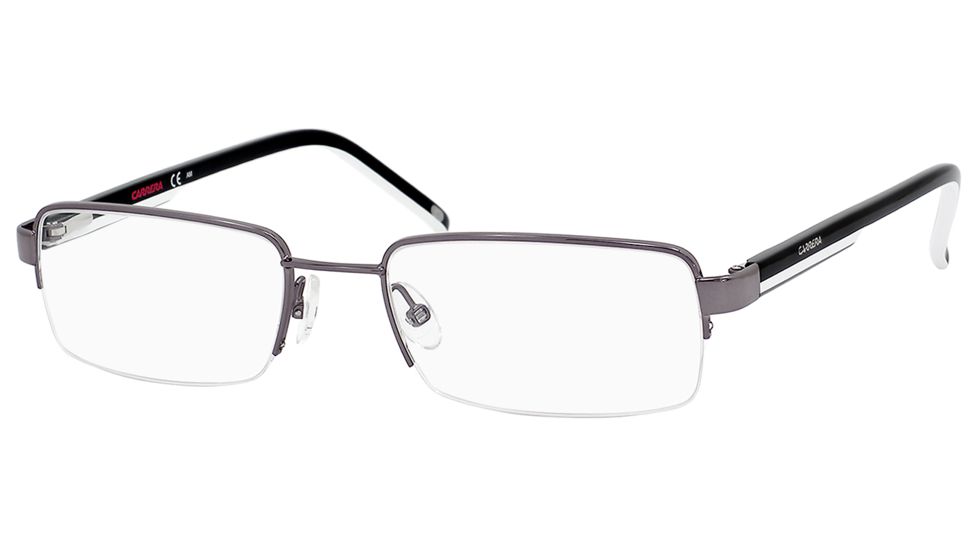 Carrera 7570 Eyeglass Frames CA7570-0WZG-5119 - Dark Ruthenium / Black White Frame, Lens Diameter 51mm, Distance Between Lenses 19mm