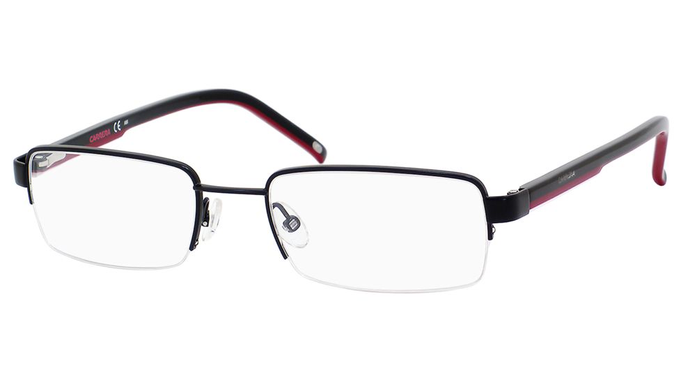 Carrera 7570 Eyeglass Frames CA7570-0WZI-5119 - Matte Black / Red White Frame, Lens Diameter 51mm, Distance Between Lenses 19mm