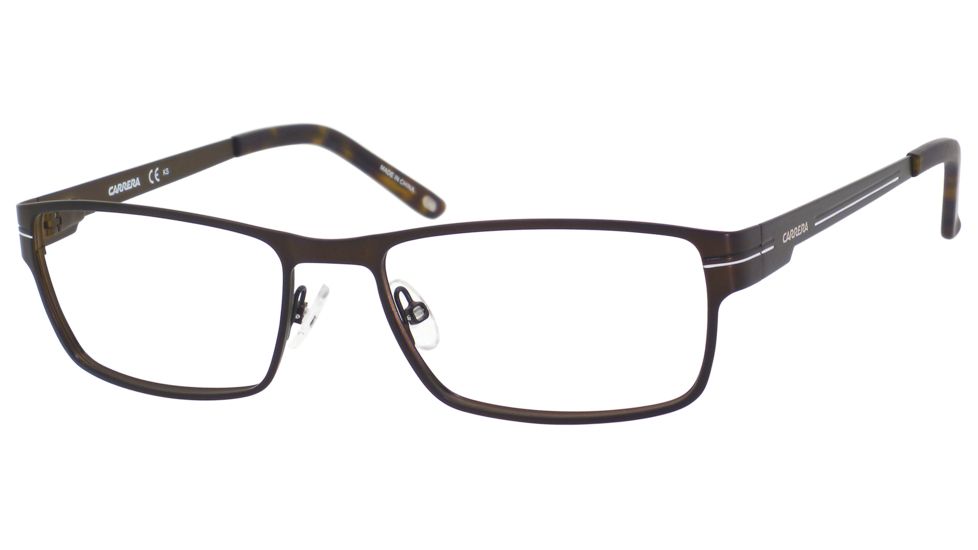 Carrera 7582 Progressive Prescription Eyeglasses CA7582-0TRF-5417 - Semi Matte Brown Frame, Lens Diameter 54mm, Distance Between Lenses 17mm