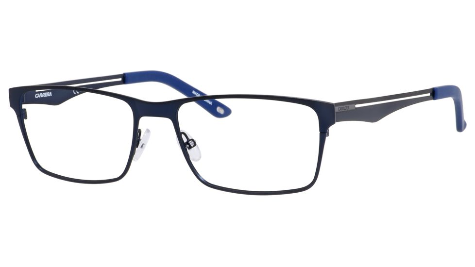 Carrera 7584 Bifocal Prescription Eyeglasses CA7584-05R1-5617 - Semi Matte Blue Frame, Lens Diameter 56mm, Distance Between Lenses 17mm