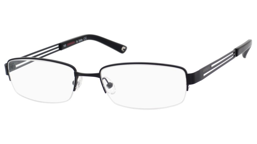 Carrera 7596 Eyeglass Frames CA7596-091T-5218 - Black Semi Shiny Frame, Lens Diameter 52mm, Distance Between Lenses 18mm