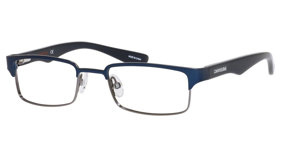 Carrera 7605 Eyeglass Frames CA7605-0BDW-4517 - Matte Blue Frame, Lens Diameter 45mm, Distance Between Lenses 17mm