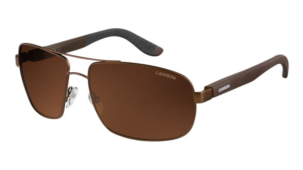 Carrera 8003/S Bifocal Prescription Sunglasses CA8003S-00RP-U8-6216 - Frame Color Semi Matte Brown, Lens Diameter 62 mm