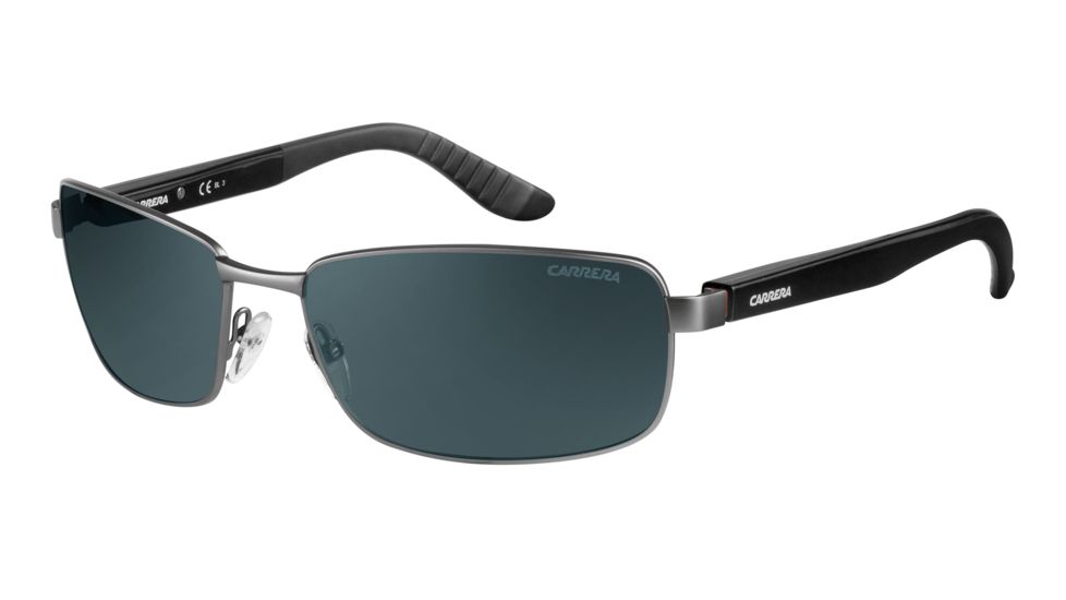Carrera 8004/S Sunglasses CA8004S-027H-Y2-6218 - Semi Matte Dark Ruthenium Frame, Gray Polarized Lenses, Lens Diameter 62mm, Distance Between Lenses 18mm