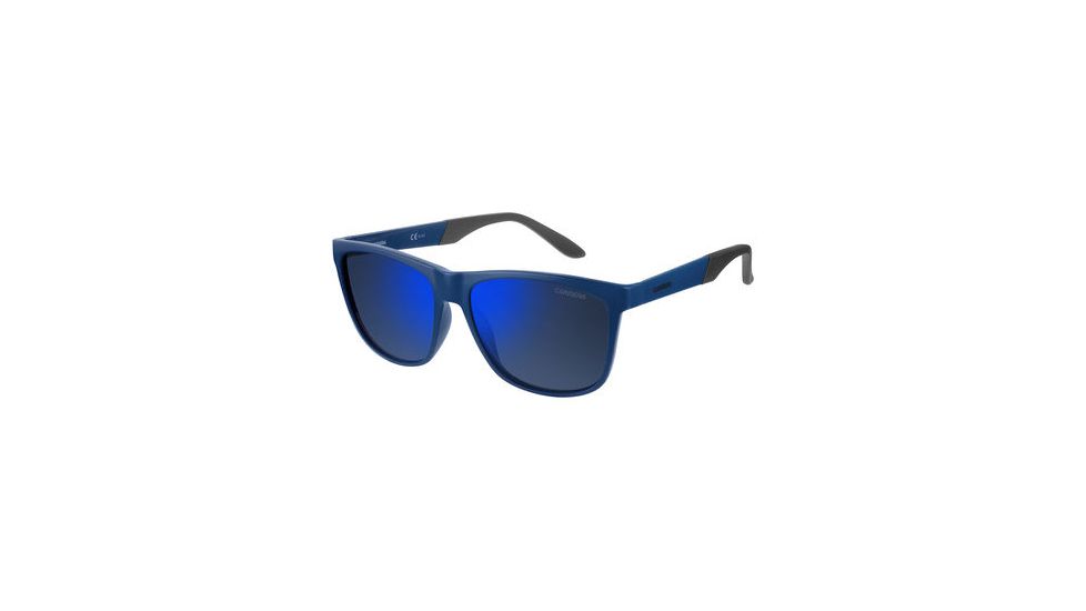 Carrera 8022/S Single Vision Prescription Sunglasses CA8022S-004O-5X-5616 - Frame Color Blue, Lens Diameter 56 mm