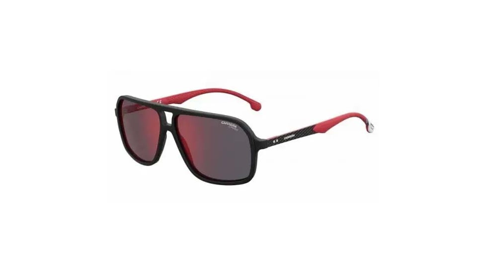 Carrera 8035/SE Sunglasses, Matte Black Frame, Red Mirror Lens, 716736231297