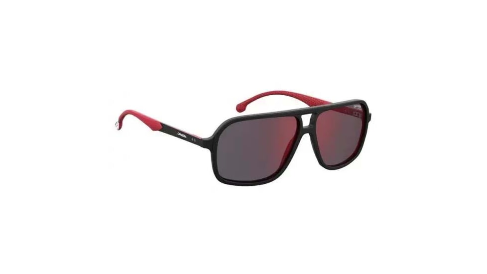 Carrera 8035/SE Sunglasses, Matte Black Frame, Red Mirror Lens, 716736231297