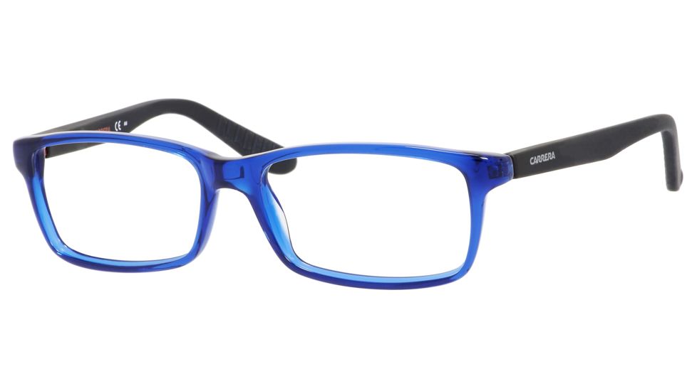 Carrera 8800 Progressive Prescription Eyeglasses CA8800-01HI-5416 - Blue / Matte Black Frame, Lens Diameter 54mm, Distance Between Lenses 16mm