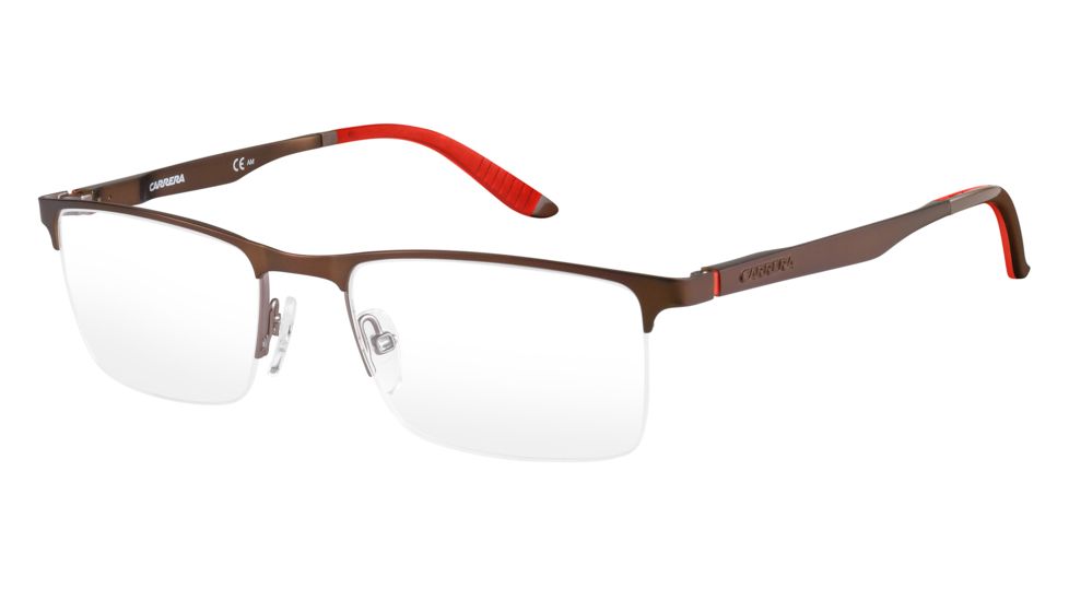 Carrera 8810 Single Vision Prescription Eyeglasses CA8810-0A24-5419 - Brown Ruthenium Frame, Lens Diameter 54mm, Distance Between Lenses 19mm