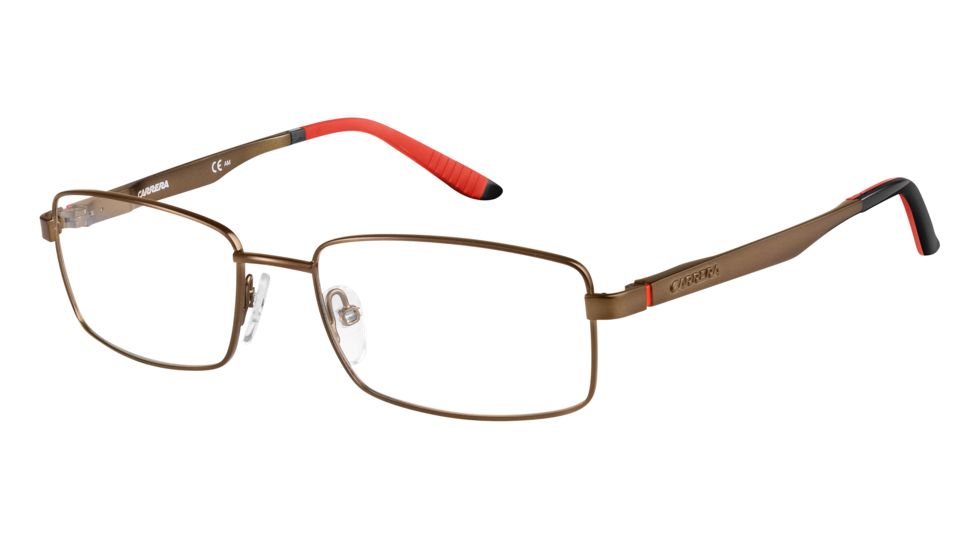 Carrera 8812 Single Vision Prescription Eyeglasses CA8812-0J7D-5518 - Semi Matte Bronze Frame, Lens Diameter 55mm, Distance Between Lenses 18mm
