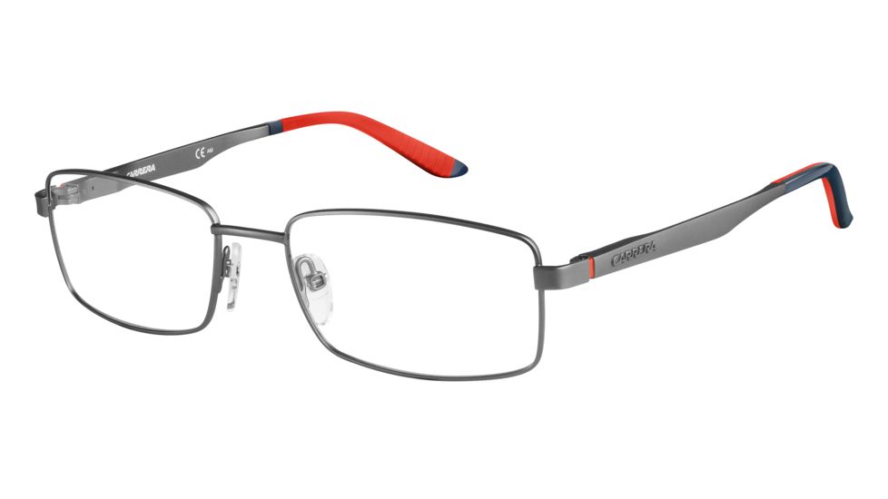 Carrera 8812 Single Vision Prescription Eyeglasses CA8812-0R80-5518 - Semi Matte Dark Ruthenium Frame, Lens Diameter 55mm, Distance Between Lenses 18mm