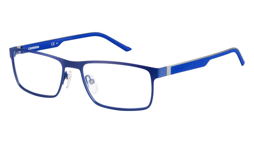 Carrera 8815 Single Vision Prescription Eyeglasses CA8815-0PMW-5717 - Matte Blue Frame, Lens Diameter 57mm, Distance Between Lenses 17mm