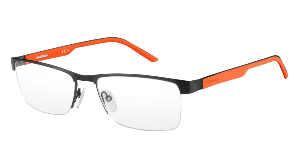 Carrera 8817 Eyeglass Frames CA8817-0PYZ-5617 - Matte Black / Orange Frame, Lens Diameter 56mm, Distance Between Lenses 17mm