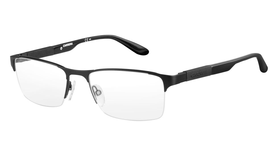 Carrera 8821 Single Vision Prescription Eyeglasses CA8821-010G-5318 - Matte Black / Black Frame, Lens Diameter 53mm, Distance Between Lenses 18mm
