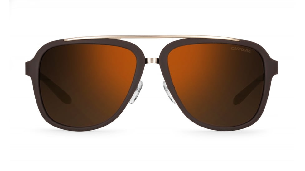 Carrera 97/S Sunglasses CA97S-099B-LC-5716 - Brown Gold Frame, Violet Lenses, Distance Between Lenses 16mm