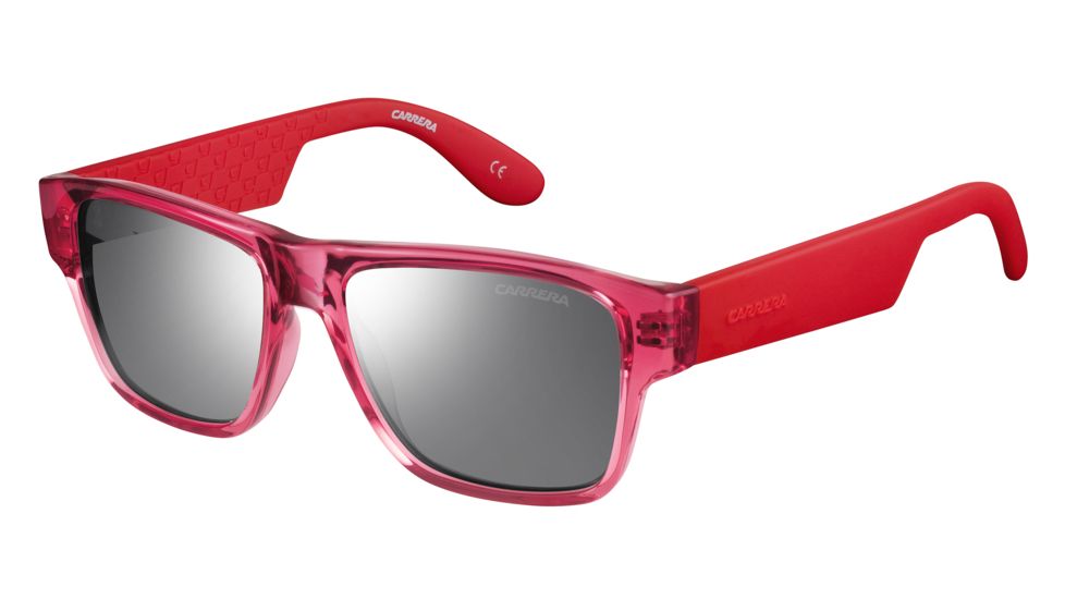 Carrera Carrerino 15/S Single Vision Prescription Sunglasses CARRE15S-0KNV-SS-4815 - Lens Diameter 48 mm, Frame Color Transparent / Red