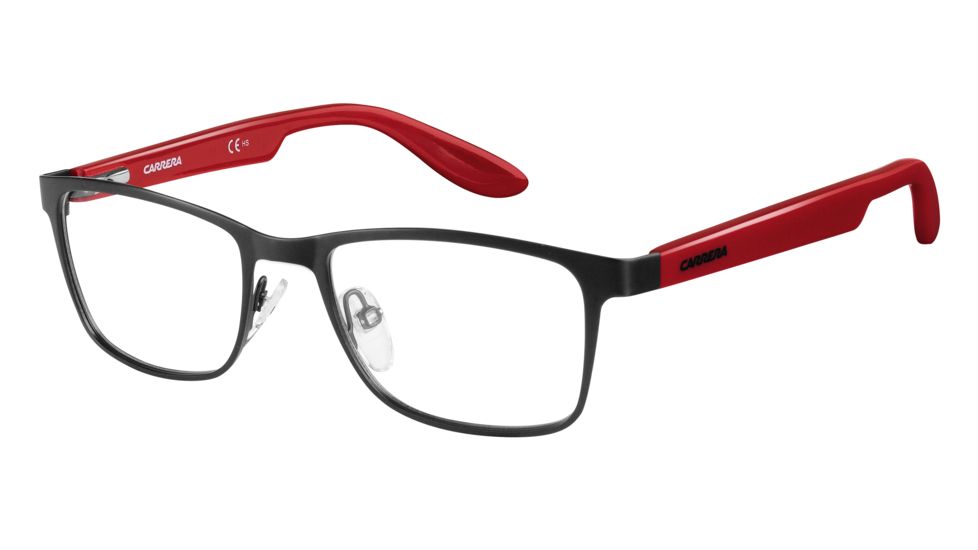 Carrera Carrerino 53 Eyeglass Frames CARRE53-0HMS-4717 - Matte Black Red Frame, Lens Diameter 47mm, Distance Between Lenses 17mm