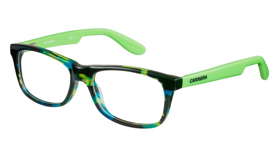 Carrera Carrerino 57 Eyeglass Frames CARRE57-0W9T-4715 - Havana / Green Frame, Lens Diameter 47mm, Distance Between Lenses 15mm