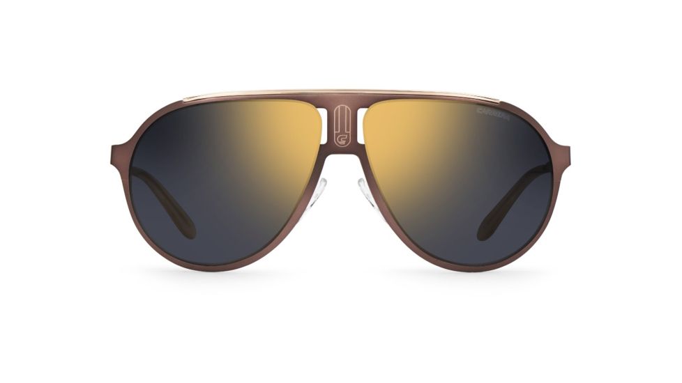 Carrera Champion/M/T/S Sunglasses CHAMPMTS-0SIG-JO-6113 - Matte Brown Frame, Gray Bronze Mirror Lenses, Lens Diameter 61mm, Distance Between Lenses 13mm