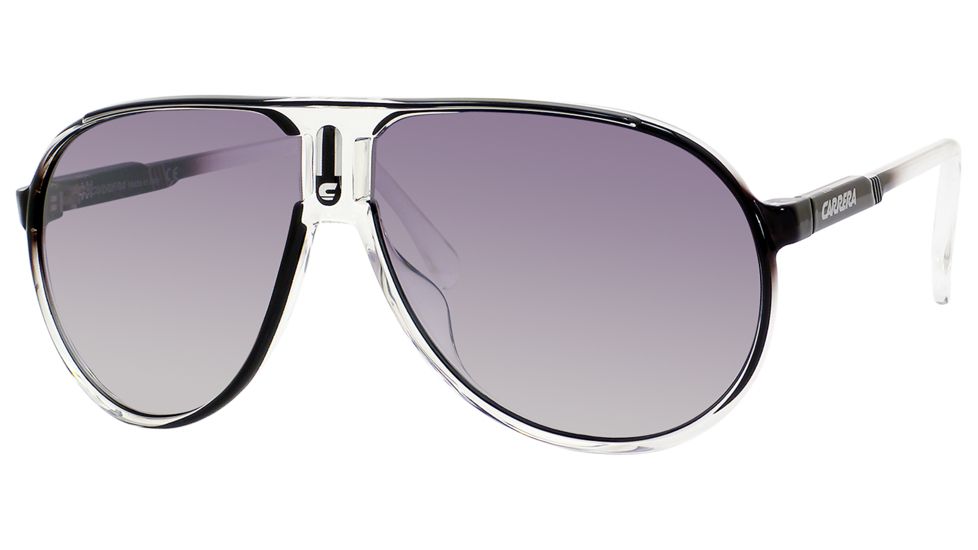Carrera Champion/T/S Single Vision Prescription Sunglasses CHAMPTS-0JN0-IC-6212 - Lens Diameter 62 mm, Frame Color Crystal Black
