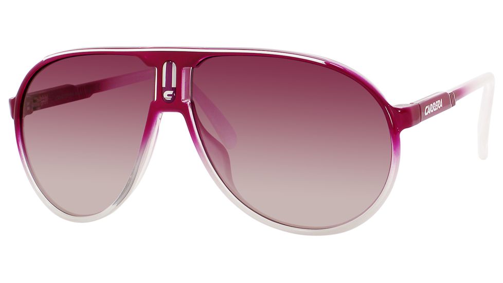 Carrera Champion/T/S Single Vision Prescription Sunglasses CHAMPTS-0JO5-PB-6212 - Lens Diameter 62 mm, Frame Color Cyclamen White