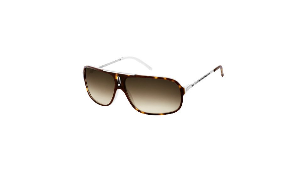 Carrera Cool/S Single Vision Prescription Sunglasses COOLS-0F80-DB-6512 - Lens Diameter 65 mm, Frame Color Havana White / Palladium