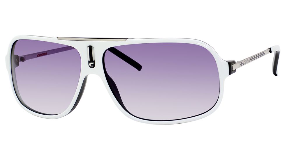 Carrera Cool/S Single Vision Prescription Sunglasses COOLS-0YCF-LF-6512 - Frame Color White Black / Palladium, Lens Diameter 65 mm