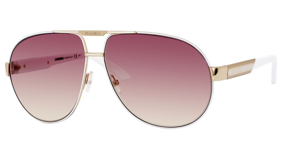 Carrera Daytona 1/S Single Vision Prescription Sunglasses DAYTO1S-0KIM-ID-6211 - Frame Color Gold White, Lens Diameter 62 mm