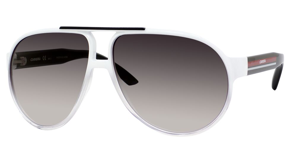 Carrera Forever Mine/S Sunglasses FOREVES-0K9A-9L-6212 - White Crystal Black Frame, Gray Gradient Lenses, Lens Diameter 62mm, Distance Between Lenses 12mm