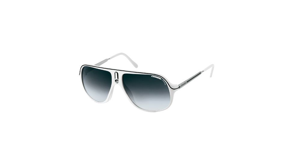 Carrera Safari Sunglasses - White Black / Palladium Frame, Gray Gradient Lenses SAFARRS0CR57V