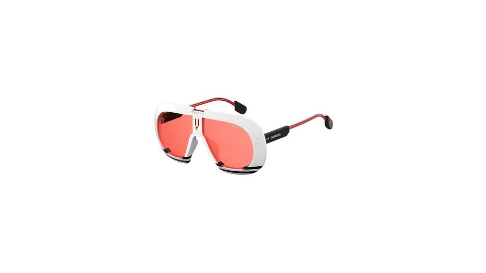 Carrera Ski-ll/S Sunglasses SKILLS-04NL-W9-5812 - Matte Black/White Frame, Red Lenses, Lens Diameter 58mm, Distance Between Lenses 12mm